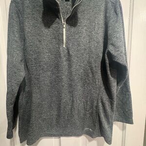 Eddie Bauer woman’s Heather Gray Zip-Up Sweater​